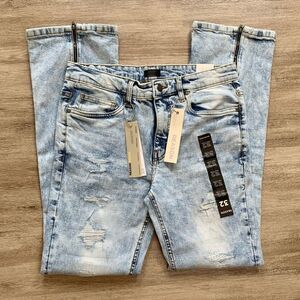 Reason Distressed Skinny Flare Jeans Size 32 NWT